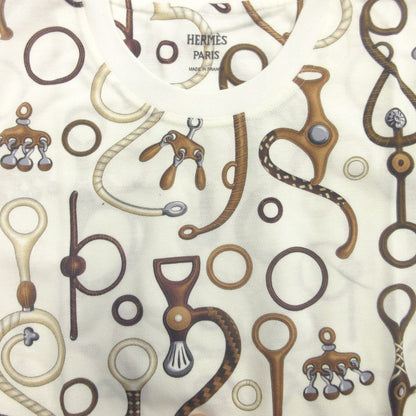 Unused 24ss Hermes Panoplie Tout Cuir All Leather T-Shirt Cut and Sewn Harness