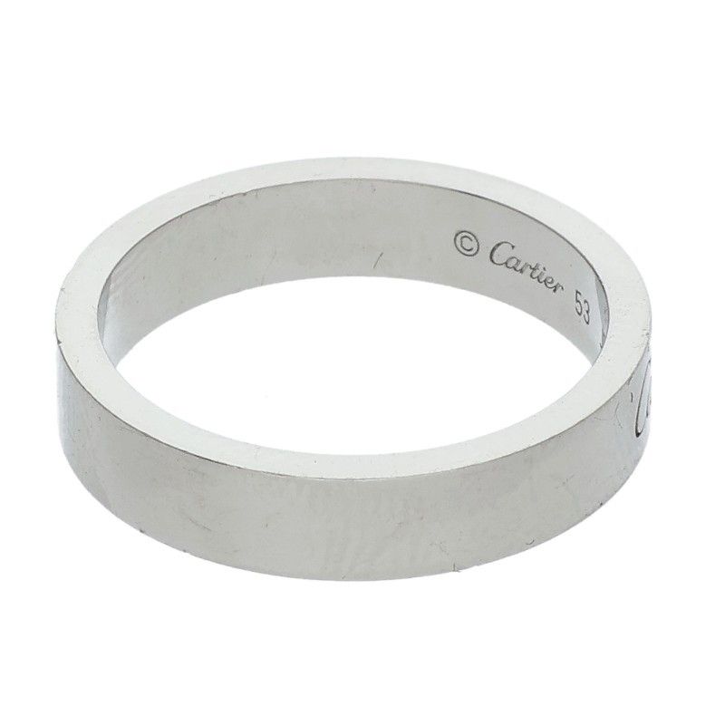 Cartier C De Cartier Wedding Platinum Ring Men's Size 13