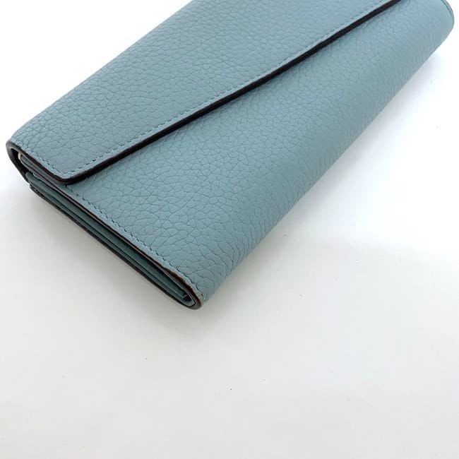 Christian Dior Foldable Long Wallet Light Blue