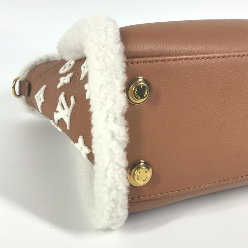 Louis Vuitton Handbag On My Side PM On My Side PM M58918 Leather Camel Brown