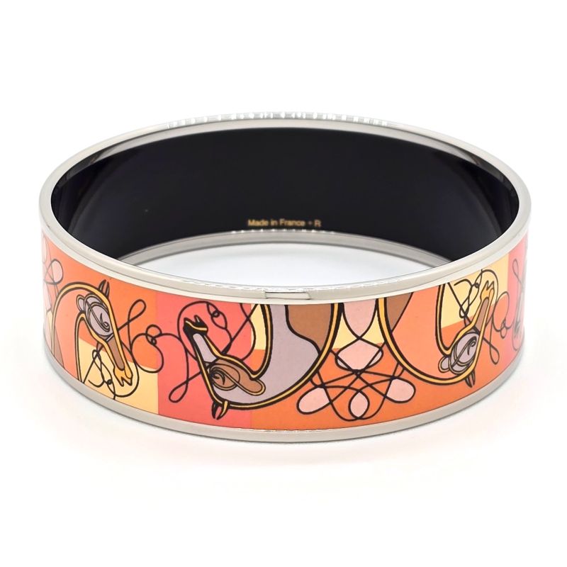 Hermes Emailles GM Bangle 195cm (768in) (approx) Around The Wrist Horse Motif