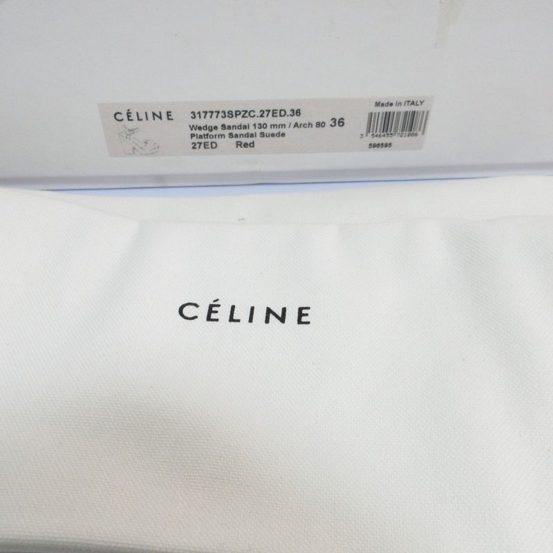 Celine Phoebe Period Ankle Strap Suede Chunky Heel Sandals Size 36 Approx 23cm