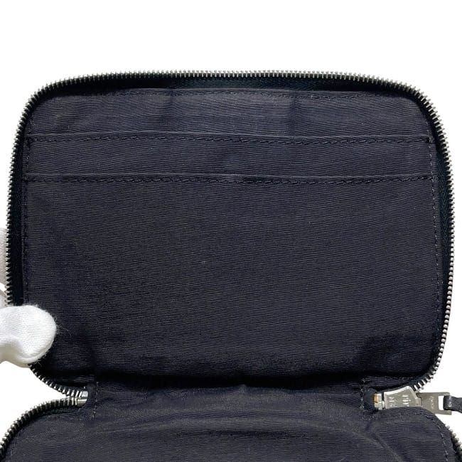 Hermes Bifold Wallet Gray Black Her Line Excellent Condition Canvas