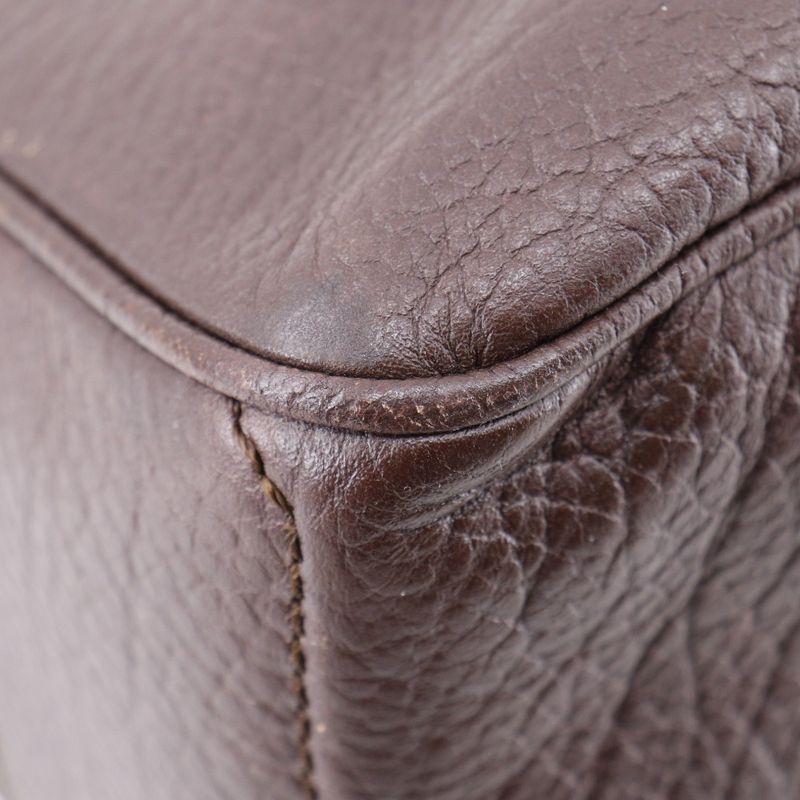 Celine Boogie Bag 134023 Leather Dark Brown Ladies Handbag