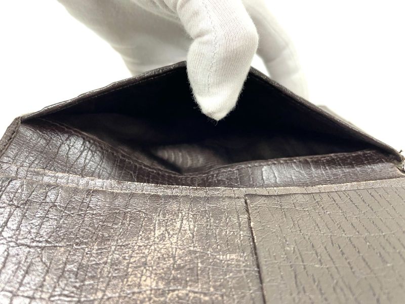 Gucci Interlocking G Logo Leather Long Wallet Billfold 124575 Black Made In