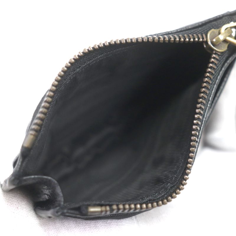 Gucci 657589 Leather GG Marmont Business Card Holder Card Case Black Gold