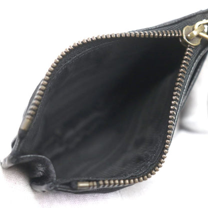 Gucci 657589 Leather GG Marmont Business Card Holder Card Case Black Gold