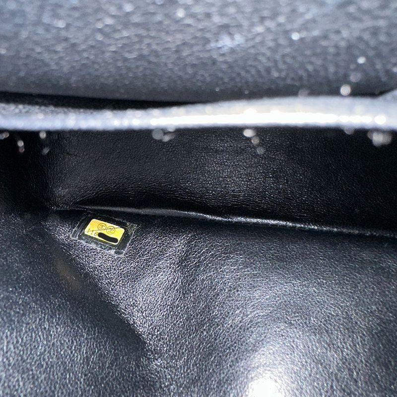 Chanel Bag Women's Brand Shoulder Bag Matelasse 25 Caviar Skin Black Silver