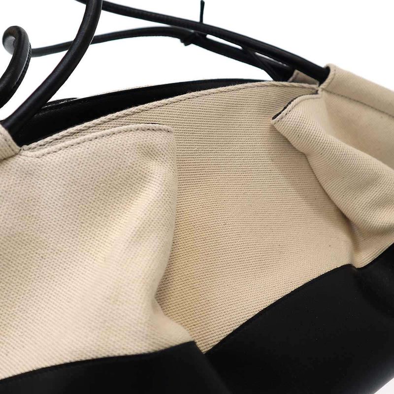 Loewe Paseo Bag XL Paseo Bag Shiny Napa Calf and Canvas Black White