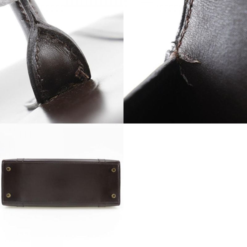 Hermes Drag 30 Box Calf Brown Women's Handbag