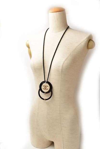 Chanel Choker Necklace Chanel Coco Mark Black Gold Rhinestone Special Edition