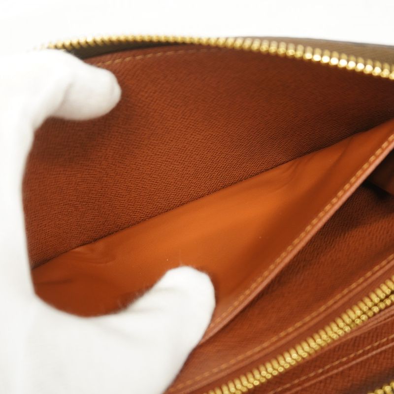 Louis Vuitton Long Wallet Monogram Zippy Wallet M42616 Brown Men Women Unisex