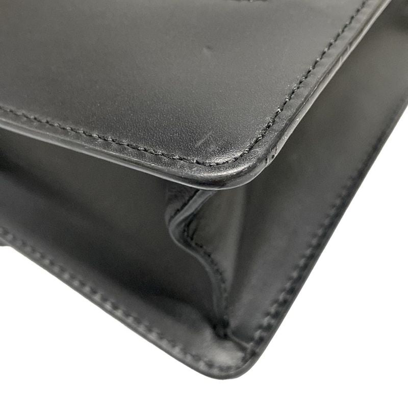 Gucci Shoulder Bag Sylvie Mini 431666 Black Green And Red Chain Shoulder Leather