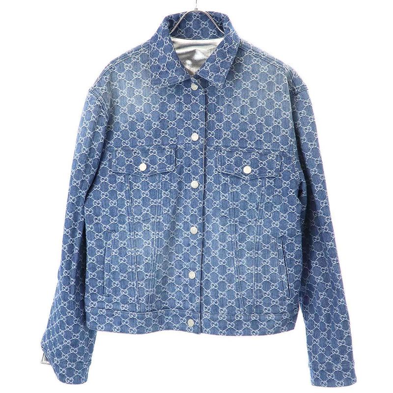 Gucci Sample 22aw GG Reversible Denim Jacket Reversible Over Denim Jacket