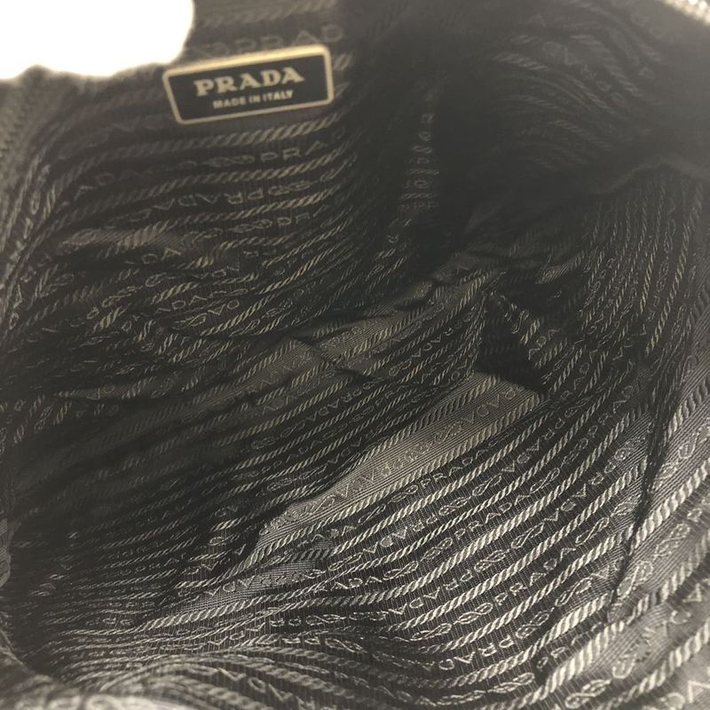 Prada Shoulder Bag Nylon Leather Black Ladies Men Fashion Vintage