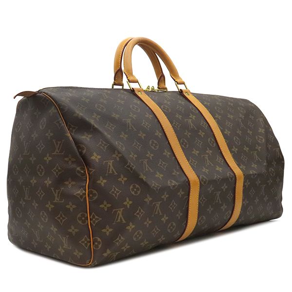 Louis Vuitton Boston Bag Keepall 55 Monogram Canvas Monogram Gold Hardware