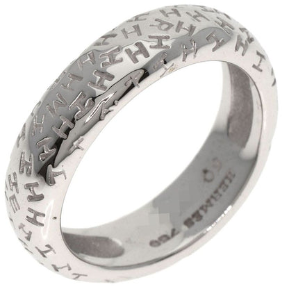 Hermes Toubou Wave #50 Ring 18K White Gold Ladies