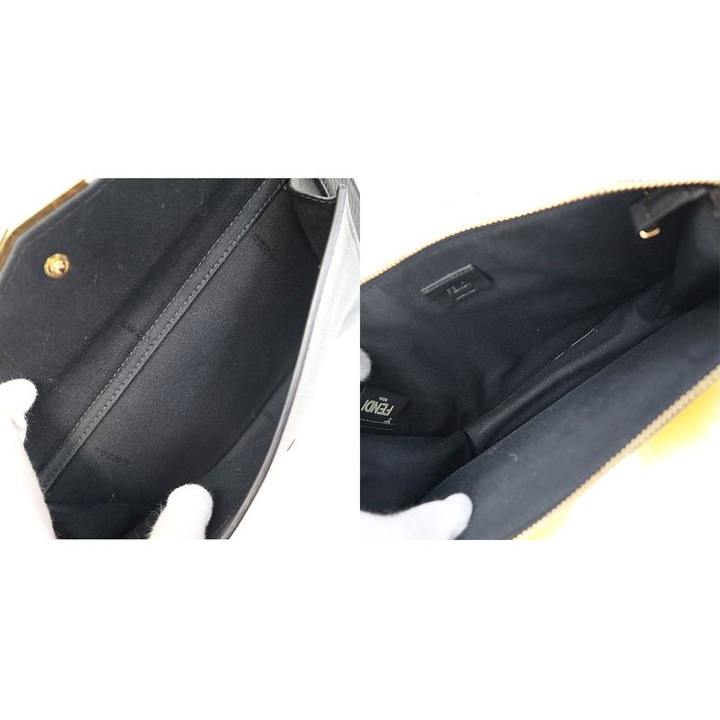 Fendi Back Bug Monster Leather Shoulder Bag 8m0362-41d Black