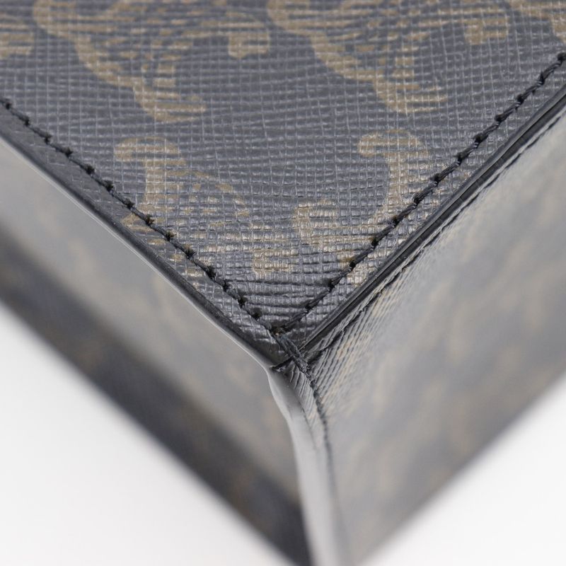 Celine Strap Box Triomphe 197142bzj PVC Black/brown Ladies Handbag