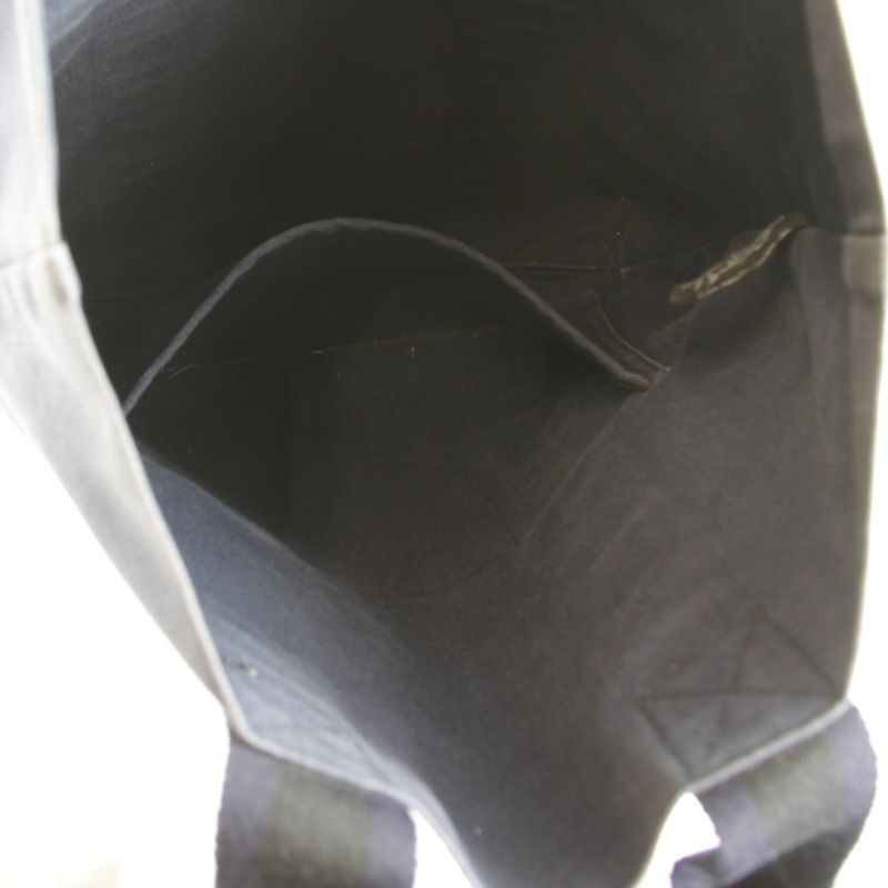 Hermes Fourre Tout Cabas Tote Bag Canvas Navy