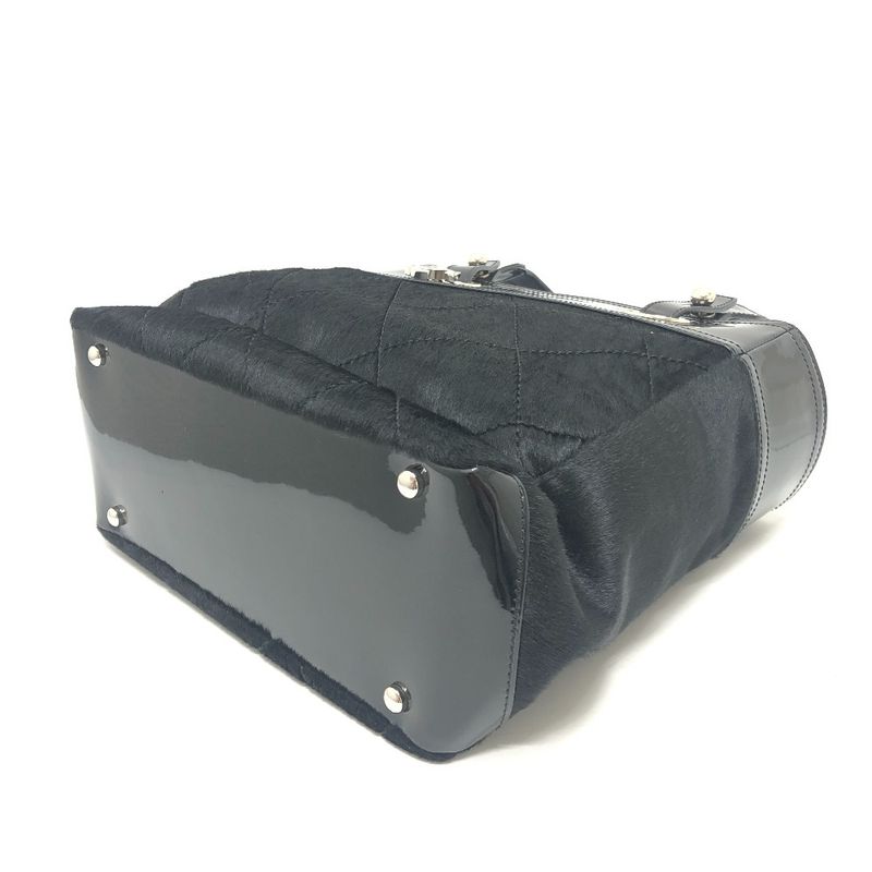 Chanel Tote Bag CC Coco Mark Paris Biarritz PM A34208 Enamel Black