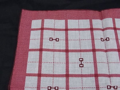 Gucci Horsebit 100% Cotton Scarf Handkerchief Women White And Pink Ar5806