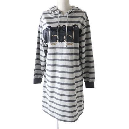 Hermes 21SS L'instruction Du Roy Imperialisme Hoodie Dress Gray Striped 34 Made