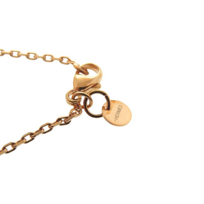 Hermes Asdecourt Leather / Metal Brown Engraved Y (2020) Necklace Brown 1806