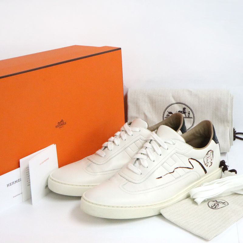 Hermes Men's Sneakers - Quickie - Size 42 Equivalent To 27.0cm