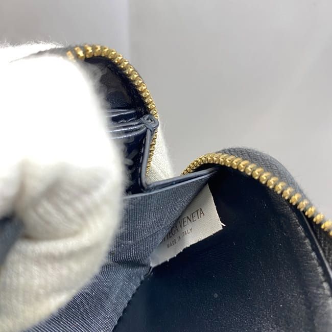Bottega Veneta Coin Case Ec21504 Black Intrecciato