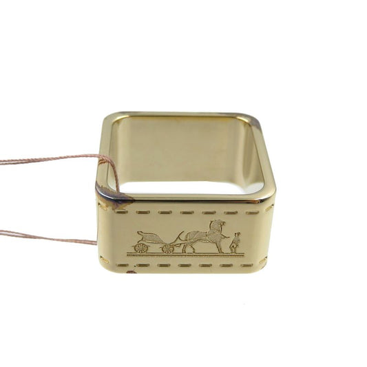 Hermes Bolduc Metal Gold Scarf Ring 0056