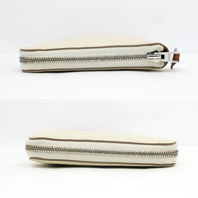Hermes Azap Long Silk-in Epson Cles Silver-hardware D Engraved Ivory-lea