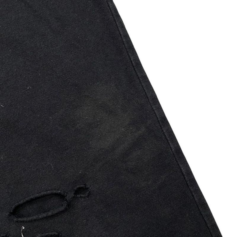 Balenciaga Long Sleeve Long T-Shirt Damaged Logo 681046 5 Size Black Orange