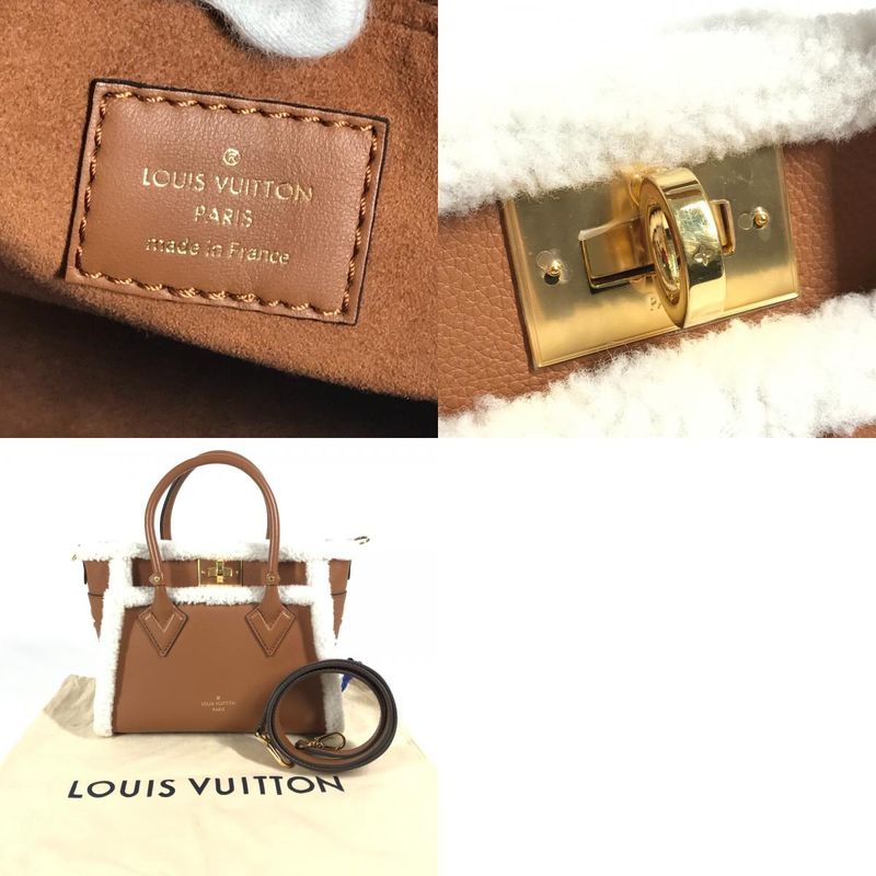 Louis Vuitton Handbag On My Side PM On My Side PM M58918 Leather Camel Brown