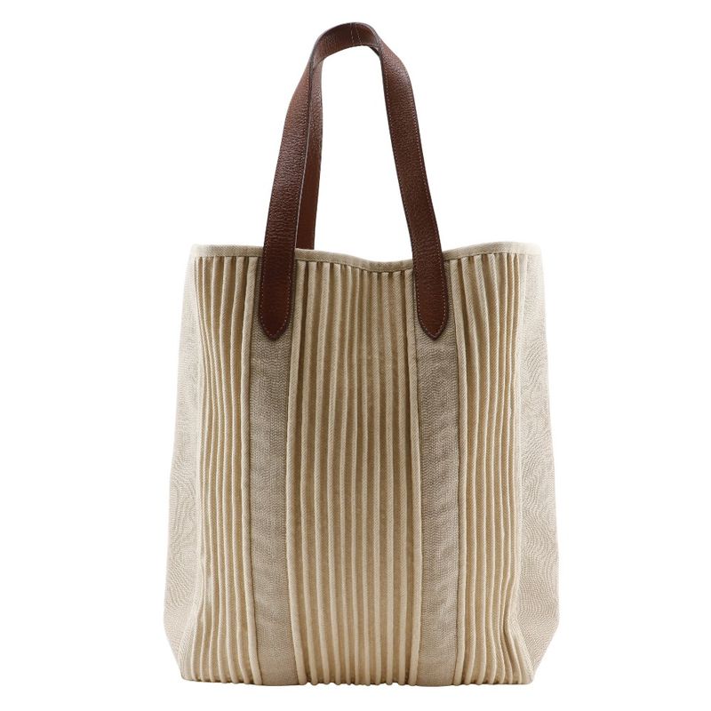 Hermes Cabas Calicut Soldes Canvas Beige □L Unisex Tote Bag