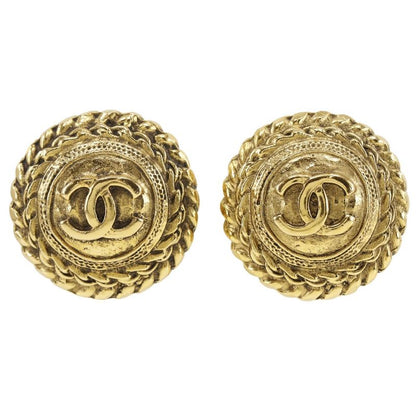 Chanel Coco Mark Vintage Gold Plated Ladies 23.8g Earring