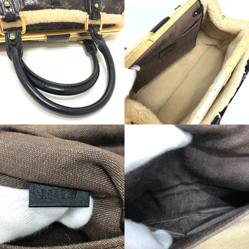 Louis Vuitton Handbag Storm M95574 Patent Leather Marron Brown
