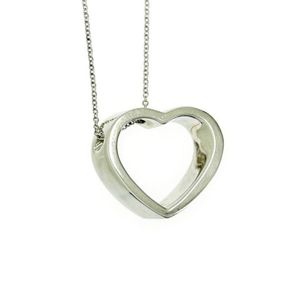 Tiffany & Co Silver Geometric Heart Necklace 4.3g 925 Engraved 396417 Necklace