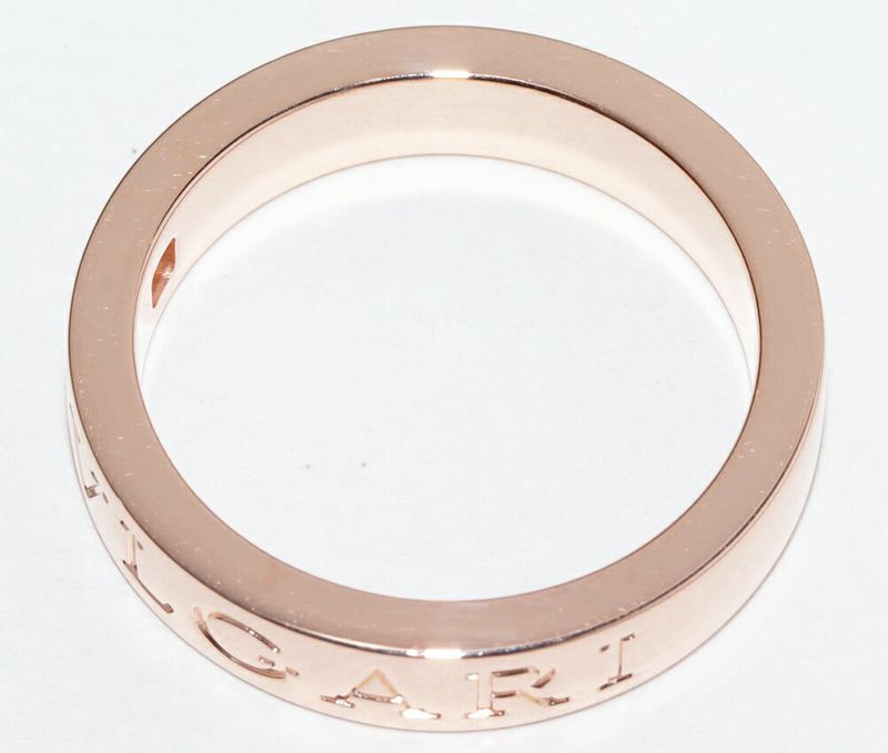 Bulgari Ring 18K Pink Gold Diamond 1p(004ct) Bzero1 Ring Bulgari Double Logo