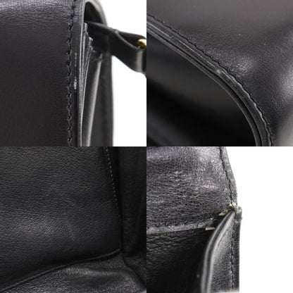 Gucci Old Gucci 2WAY Clutch Calf Black Ladies Shoulder Bag