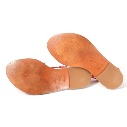 Louis Vuitton Carimbo Sandals Size 37 1 2 Monogram Studded Back Strap Flat