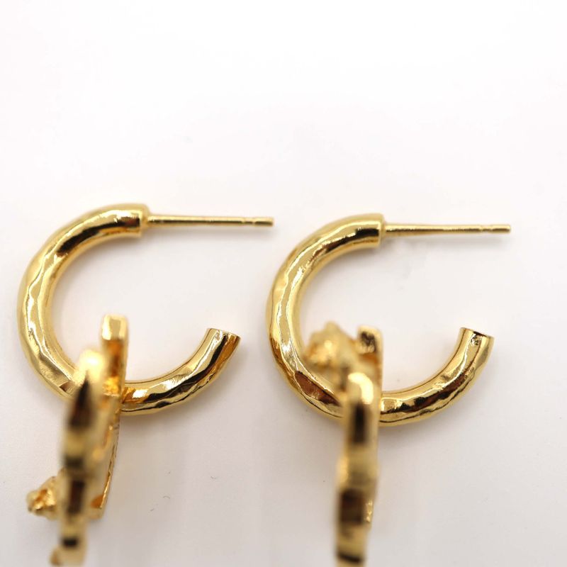Chanel Earrings Lion Coco B22/a Gold Color Accessories H18040