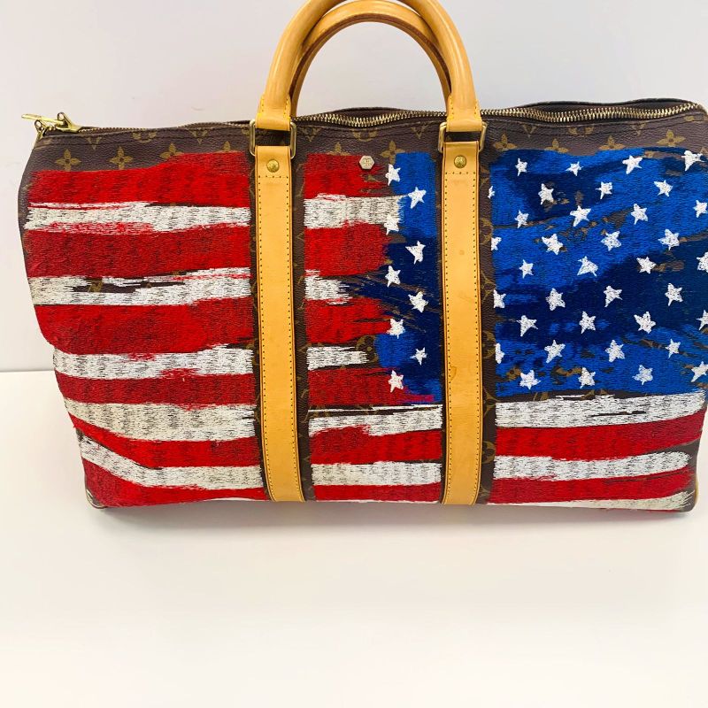 Louis Vuitton JAY AHR FLAG USA Paint Brushed Model Keepall : X0358