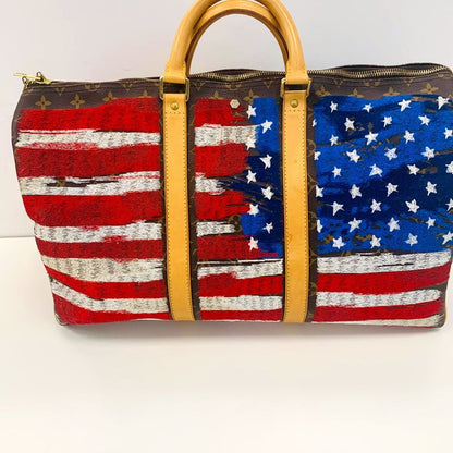 Louis Vuitton JAY AHR FLAG USA Paint Brushed Model Keepall : X0358