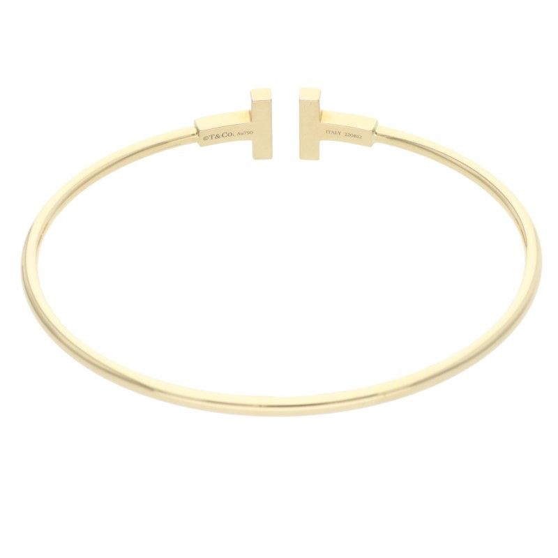 Tiffany & Co T-wire 18K Yellow Gold Onyx Bracelet Men's