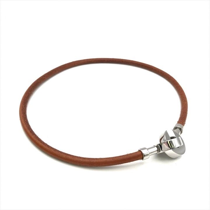 Hermes Leather Lancelot Choker Bracelet