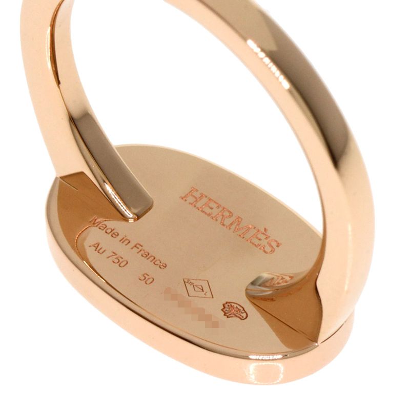 Hermes Verso #50 Ring - 18K Pink Gold Ladies