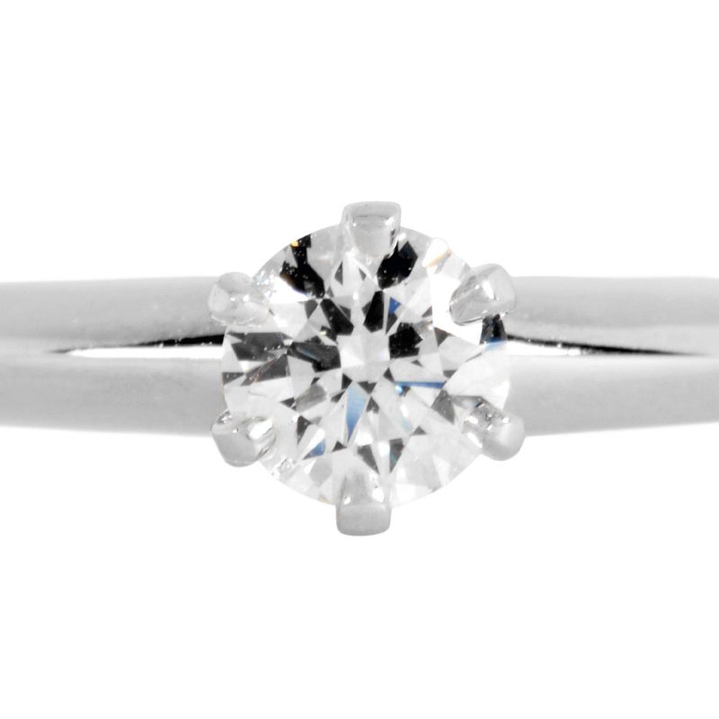 Tiffany & Co Tiffany & Co Solitaire Ring With Diamonds 020ct Approx Size 6