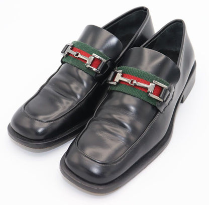 Gucci Sherry Line Square Toe Bit Loafers Women's 35 1 2 C 100 0493 Black Made