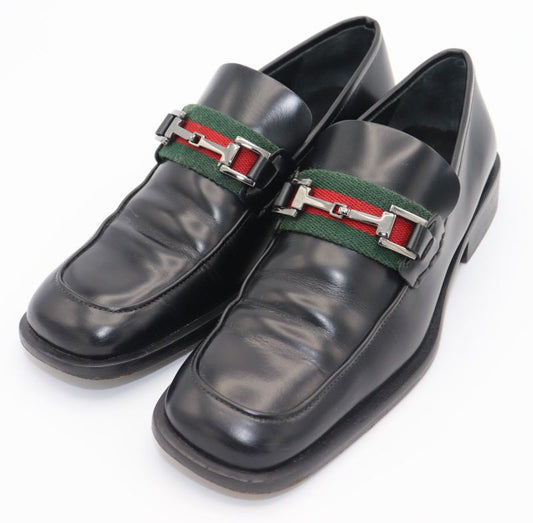 Gucci Sherry Line Square Toe Bit Loafers Women's 35 1 2 C 100 0493 Black Made